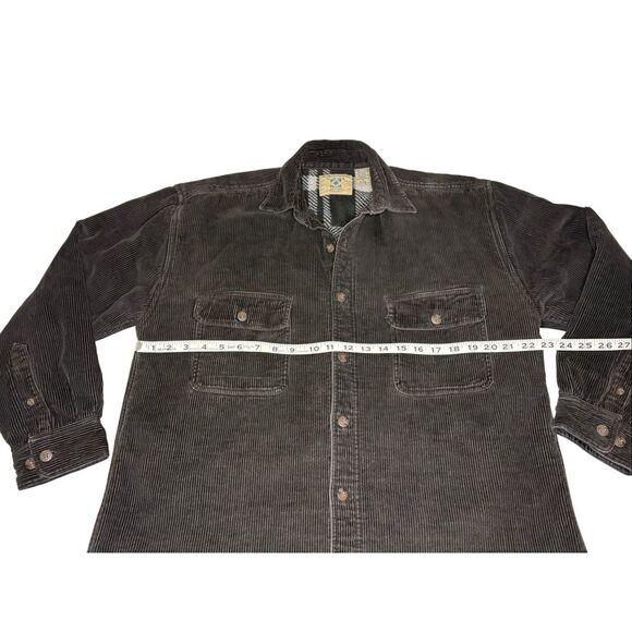 World Island fleece lined charcoal gray corduroy shirt jacket - M - Picture 5 of 6